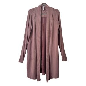 Athleta Sweater Womens S Mineral Brown Canopy Longline Nirvana Fabric SOFT